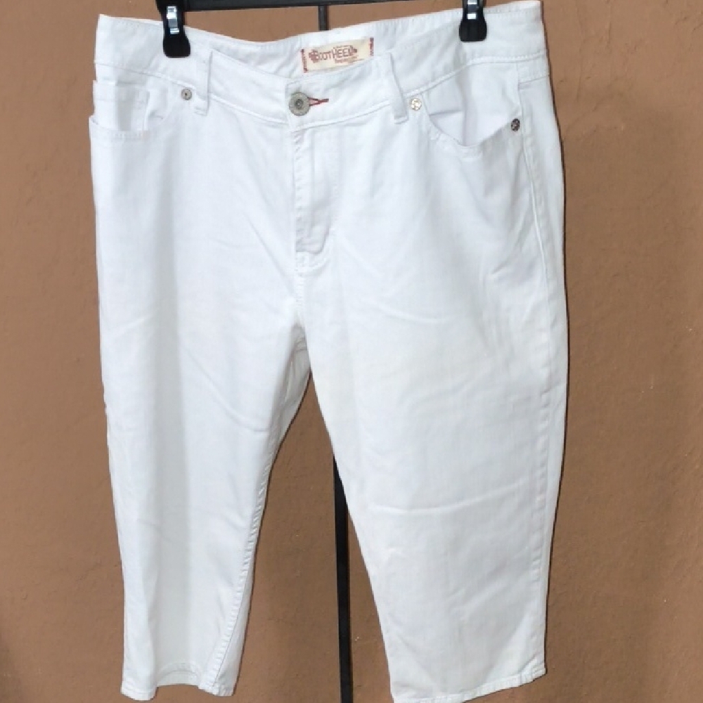 Boothill Trading Co White Ankle Cropped Jeans Size 14